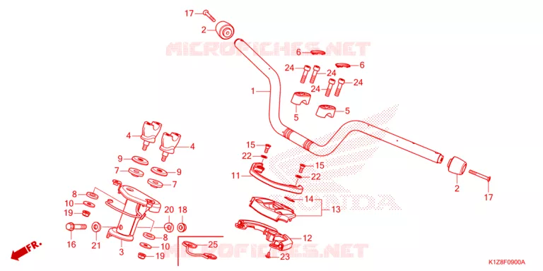 GUIDON - CARENAGE Honda SCOOTER 150 PCX 2022  WW150N_TH