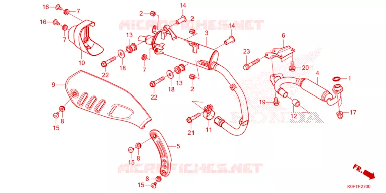 SILENCIEUX D'ECHAPPEMENT Honda MOTO 125 MONKEY 2023  Z125MN_2TH