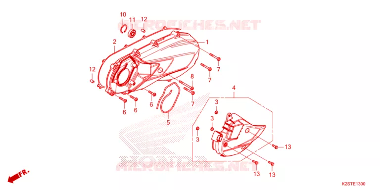 COUVERCLE GAUCHE Honda SCOOTER 160 CLICK 2024  ACB160CATR