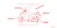AUTOCOLLANTS pour Honda CLICK 160 CBS de 2023