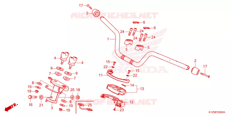 GUIDON - CARENAGE Honda SCOOTER 150 PCX 2022  WW150N_CA