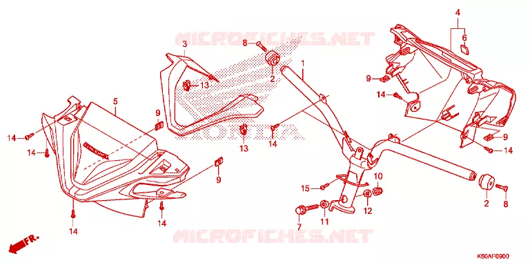 GUIDON - CARENAGE Honda SCOOTER 125 CLICK 2020  ACB125BTL