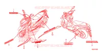 AUTOCOLLANTS pour Honda CLICK 125 SPOKED WHEELS de 2020