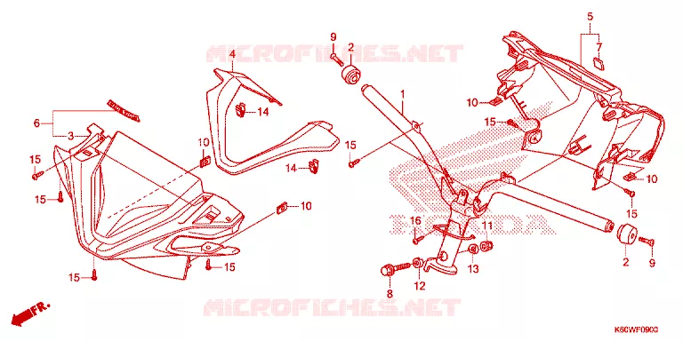 GUIDON - CARENAGE Honda SCOOTER 125 CLICK 2023  ACB125BTP