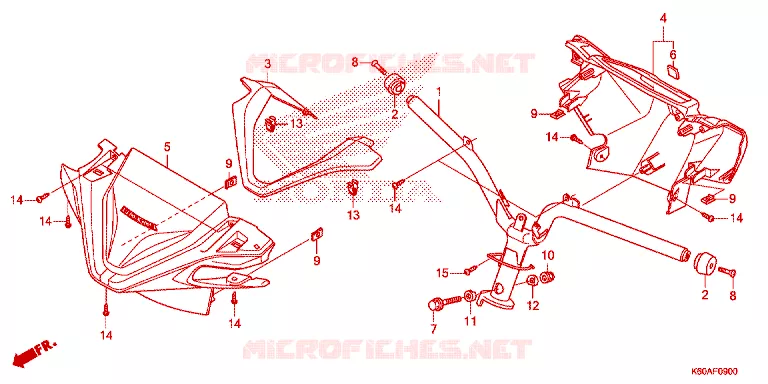 GUIDON - CARENAGE Honda SCOOTER 125 CLICK 2020  ACB125CBTL_TH