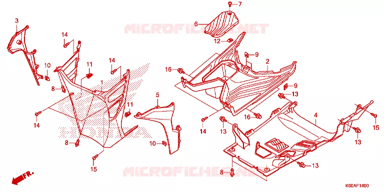 MARCHE PIEDS Honda SCOOTER 125 CLICK 2023  ACB125CBTP