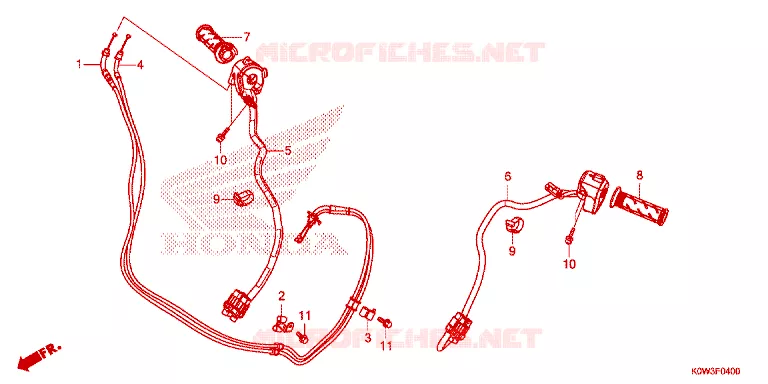 COMMODOS - POIGNEES - CABLES Honda SCOOTER 150 ADV 2019  ADV150AL