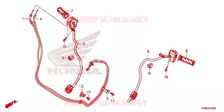 COMMODOS - POIGNEES - CABLES Honda SCOOTER 150 ADV 2020  ADV150AL