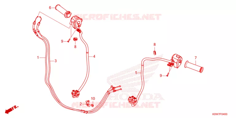 COMMODOS - POIGNEES - CABLES Honda SCOOTER 160 ADV 2024  ADV160AP_TH