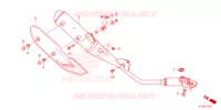 SILENCIEUX D'ECHAPPEMENT pour Honda WAVE 110 Front brake drum, Kick start, Spoked wheels de 2022