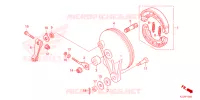 FLASQUE   MACHOIRES DE FREIN ARRIERE pour Honda WAVE 110 Front brake drum, Kick start, Spoked wheels 3TH de 2024