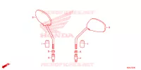 RETROVISEUR pour Honda WAVE 110 Front brake disk, Kick start, Spoked wheels de 2019