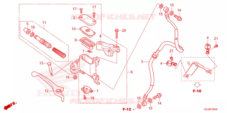 MAITRE CYLINDRE DE FREIN AVANT Honda MOTO 110 WAVE 2021  AFS110KSFM