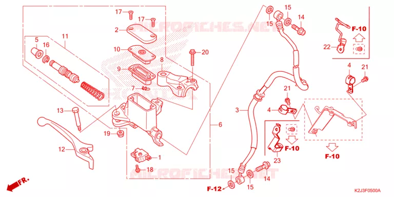 MAITRE CYLINDRE DE FREIN AVANT Honda MOTO 110 WAVE 2021  AFS110KSFM