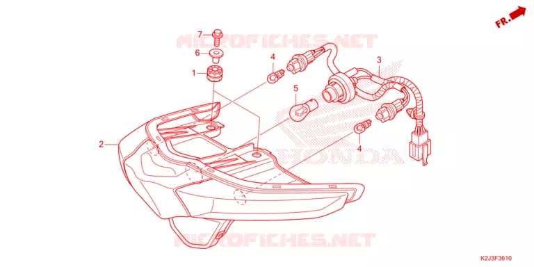 FEUX ARRIERE Honda MOTO 110 WAVE 2021  AFS110KSFM