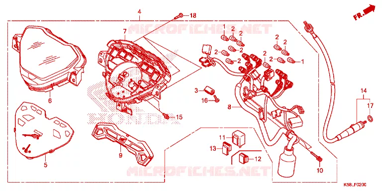 COMPTEUR Honda MOTO 110 WAVE 2019  AFS110MCFK