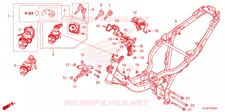 CADRE Honda MOTO 110 WAVE 2021  AFS110MCFM