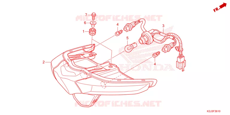 FEUX ARRIERE Honda MOTO 110 WAVE 2021  AFS110MCFM