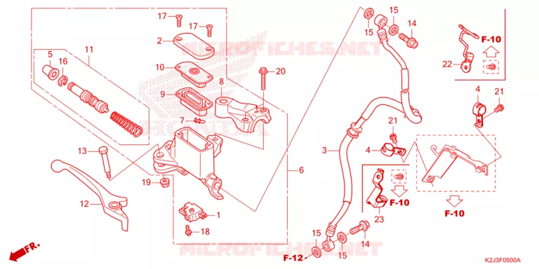 MAITRE CYLINDRE DE FREIN AVANT Honda MOTO 110 WAVE 2021  AFS110MCFM
