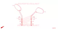 RETROVISEUR pour Honda WAVE 110 Front brake disk, Electric start, Casted wheels de 2023