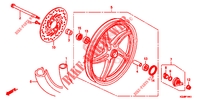 ROUE AVANT (MOULURE/FREIN A DISQUE) (2) pour Honda WAVE 110 Front brake disk, Electric start, Casted wheels de 2023