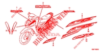 MARQUE/RAYURE pour Honda WAVE 110 ALPHA, front drum, spoked wheels de 2014