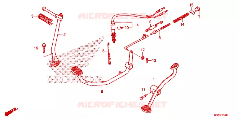 PEDALE - KICK Honda MOTO 110 WAVE 2017  AFS110MSFH