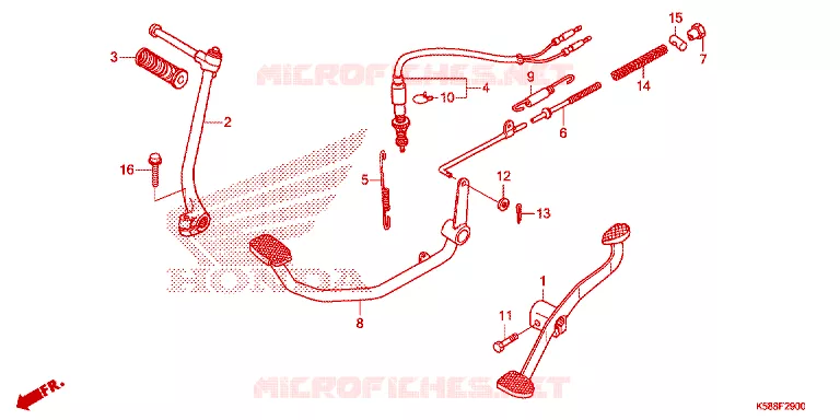 PEDALE - KICK Honda MOTO 110 WAVE 2017  AFS110MSFH