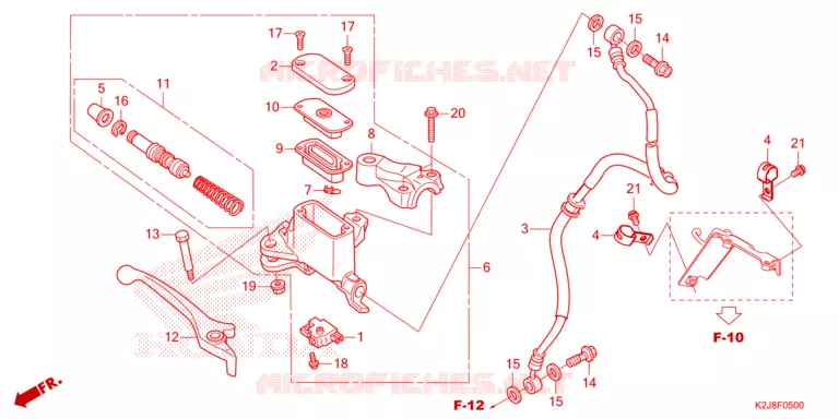 MAITRE CYLINDRE DE FREIN AVANT Honda MOTO 110 WAVE 2021  AFS110MSFM