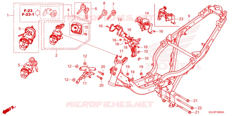 CADRE Honda MOTO 110 WAVE 2021  AFS110MSFM