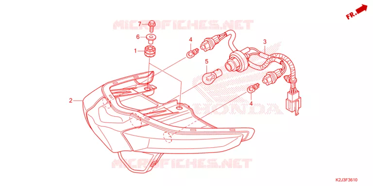 FEUX ARRIERE Honda MOTO 110 WAVE 2021  AFS110MSFM