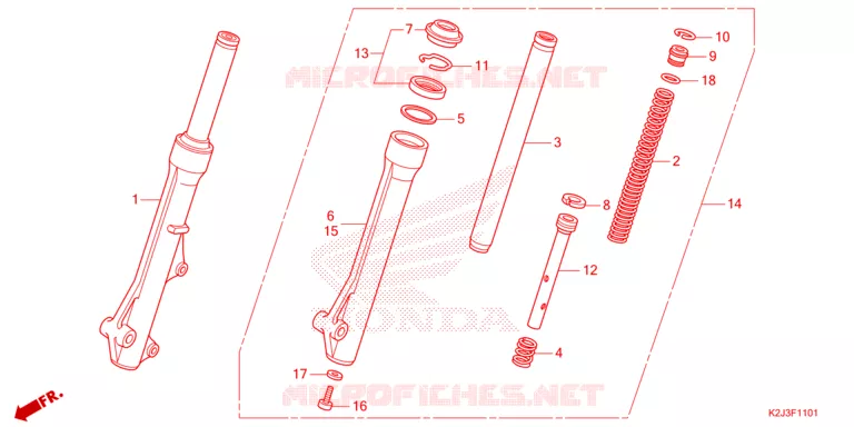 FOURCHE Honda MOTO 110 WAVE 2021  AFS110MSFM