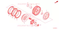 EMBRAYAGE pour Honda WAVE 110 Front brake disk, Electric start, Casted wheels LO de 2024