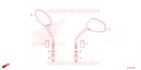RETROVISEUR pour Honda WAVE 110 Front brake disk, Electric start, Casted wheels LO de 2024