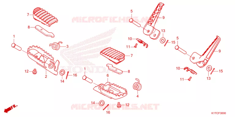 REPOSE PIED Honda MOTO 300 CRF 2024  CRF300LRR