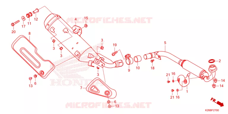 SILENCIEUX D'ECHAPPEMENT Honda MOTO 125 GROM 2021  MSX125AM