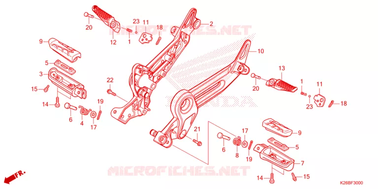 REPOSE PIED Honda MOTO 125 GROM 2022  MSX125AM_TH