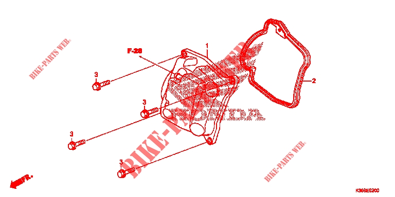 CYLINDER HEAD COVER pour Honda PCX 150 de 2014