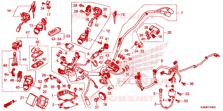 WIRE HARNESS/KEY SET Honda SCOOTER 150 PCX 2014  WW150E