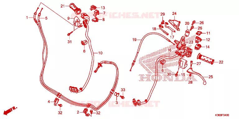 COMMODO - LEVIER - CABLE Honda SCOOTER 150 PCX 2015  WW150F_TH