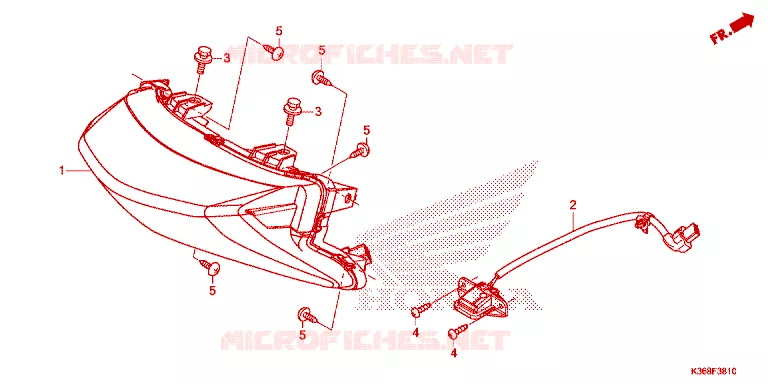 REAR COMBINATION LIGHT/LICENSE LIGHT Honda SCOOTER 150 PCX 2017  WW150H_TH