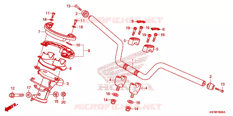 GUIDON - CARENAGE Honda SCOOTER 150 PCX 2019  WW150K