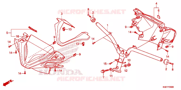 GUIDON - CARENAGE Honda SCOOTER 150 CLICK 2019  ACB150CBTK_TH