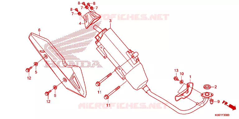 SILENCIEUX D'ECHAPPEMENT Honda SCOOTER 150 CLICK 2021  ACB150CBTM_TH