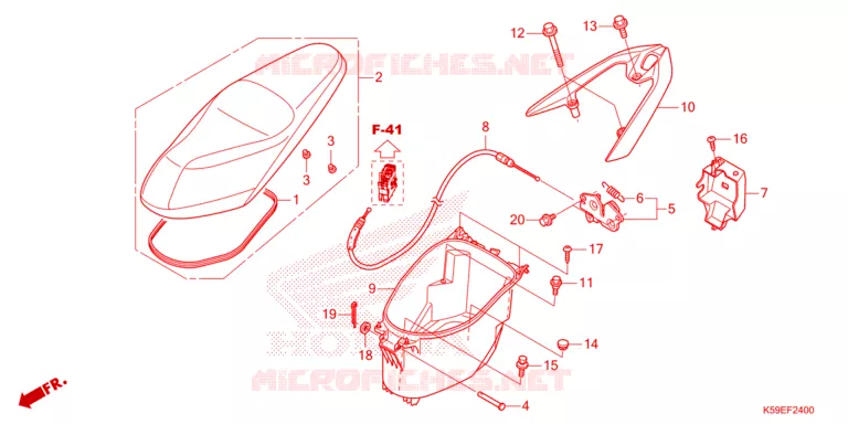 COFFRE Honda MOTO 150 CLICK 2021  ACB150CBTM_TH