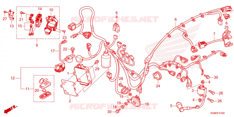 FAISCEAU DES FILS Honda MOTO 150 CLICK 2021  ACB150CBTM_TH