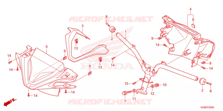 GUIDON - CARENAGE Honda MOTO 150 CLICK 2021  ACB150CBTM_TH