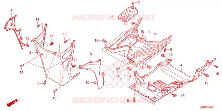 MARCHE PIEDS Honda MOTO 150 CLICK 2021  ACB150CBTM_TH