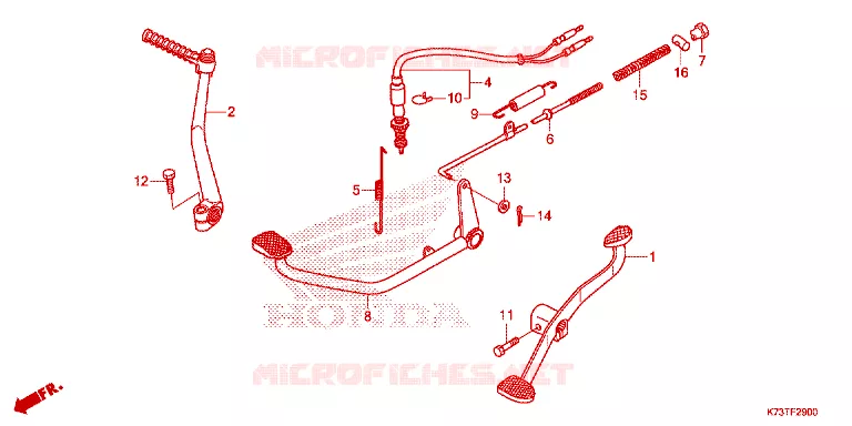 PEDALE Honda MOTO 125 WAVE 2022  AFS125CSFM