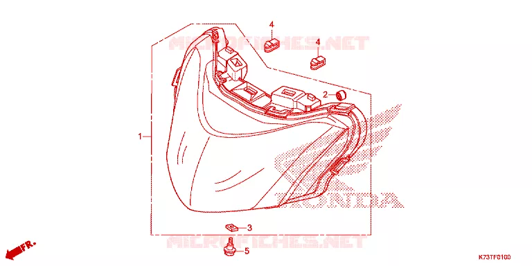 PHARE Honda MOTO 125 WAVE 2022  AFS125CSFM